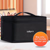 Black portable marker storage pouch with a zipper and the text 168pcs displayed on it.