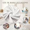 Various uses of a soft flannel throw blanket including sofa, bed sheet, and travel blankets.