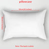 White pillowcase measuring 30cm by 50cm with a tropical leaf print design.