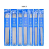 A set of 35 stainless steel double-pointed knitting needles in various sizes from 2.0 mm to 5.0 mm.