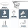 Components for a flexible bendable curtain track including end covers gliders clips and hardware screws