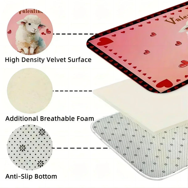 A set of silicone mats featuring a velvet surface, breathable foam, and an anti-slip bottom.