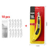 A yellow plastic rotary cutting kit with 18mm blades packaged in a red box.