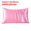 Pink satin pillow case with envelope closure and without a pillow core