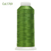 A spool of bright green embroidery thread labeled Col.1769