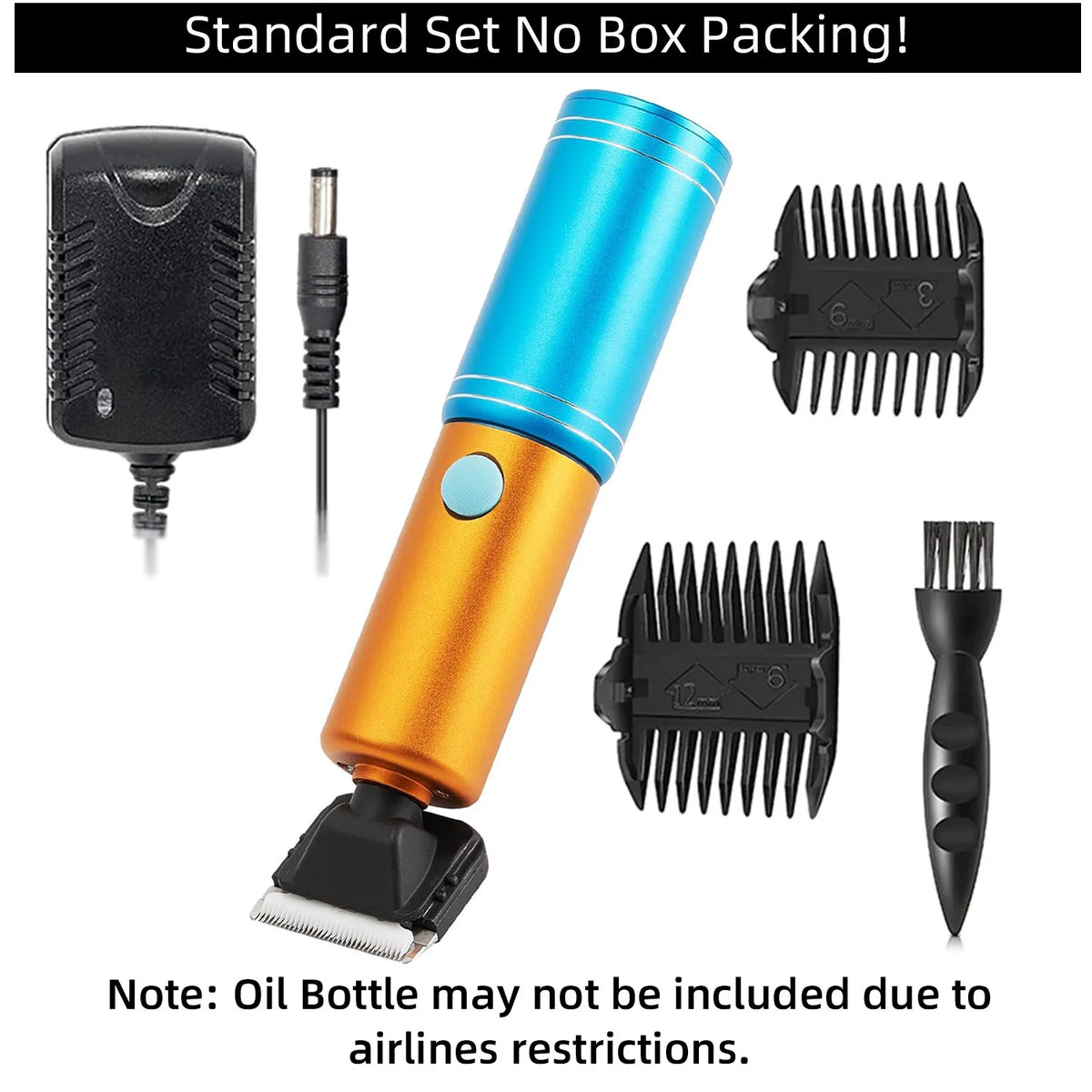 A set of cordless carpet trimmers including a main body, attachment, and multiple teeth for fabric and detail work.