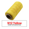 Yellow N12 waxed thread rolled on a spool for leather and crafting