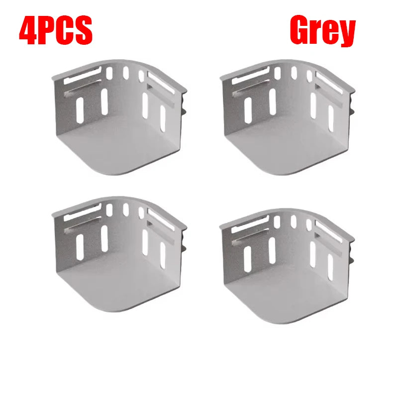 Four grey invisible bed sheet clips designed for secure fastening.