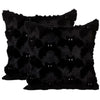 Black velvet throw pillow cover with a subtle dark pattern.
