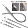 Stainless steel rope threading tool set with multiple needles for sewing and drawing stitches