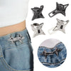 Silver and black adjustable waist tightening buckles for jeans