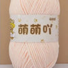 A skein of pink chenille yarn labeled 03 Pink, ready for crochet and knitting projects.