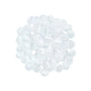 A pile of white silk rose petals for weddings and events.