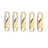 A set of five gold-toned detachable metal zipper puller repair kits.