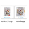 Embroidery DIY Art Kit showing floral designs with and without a hoop