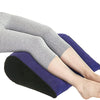 Gray inflatable body support pillow used for travel, bed, or yoga