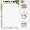 White kitchen towel product size display showing dimensions and features like machine washable quick-drying and high absorben