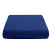 A solid navy blue elastic sofa cushion slipcover.