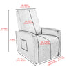 A diagram showing the dimensions of a milk silk stretch sofa cover set for accent chairs, including measurements for height, 