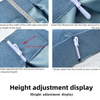 Close-up images showing the process of adjusting and attaching curtain hanging hooks.