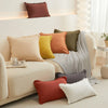 Washed Cotton Solid Cushion Cover with Tassel Fringe