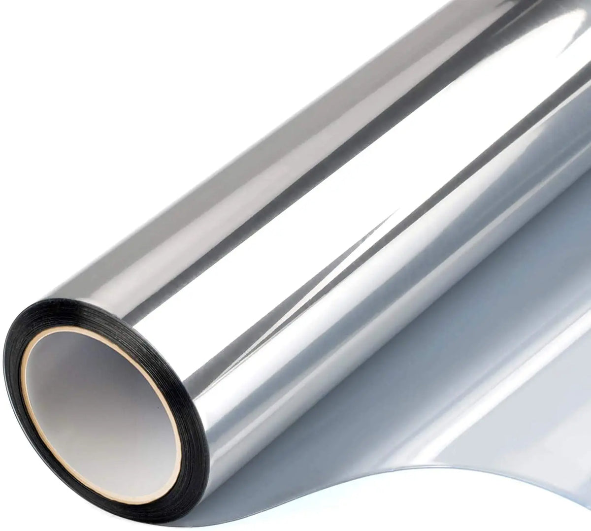 Roll of silver one way mirror window film for daytime privacy and UV protection