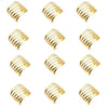 A set of elegant gold metal napkin rings for table decoration.
