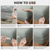 Instructions showing how to use heavy duty fitted sheet clips to secure a mattress and sheet on all corners.