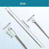 A set of spring drawstring sewing threaders shown with various sizes and lengths.