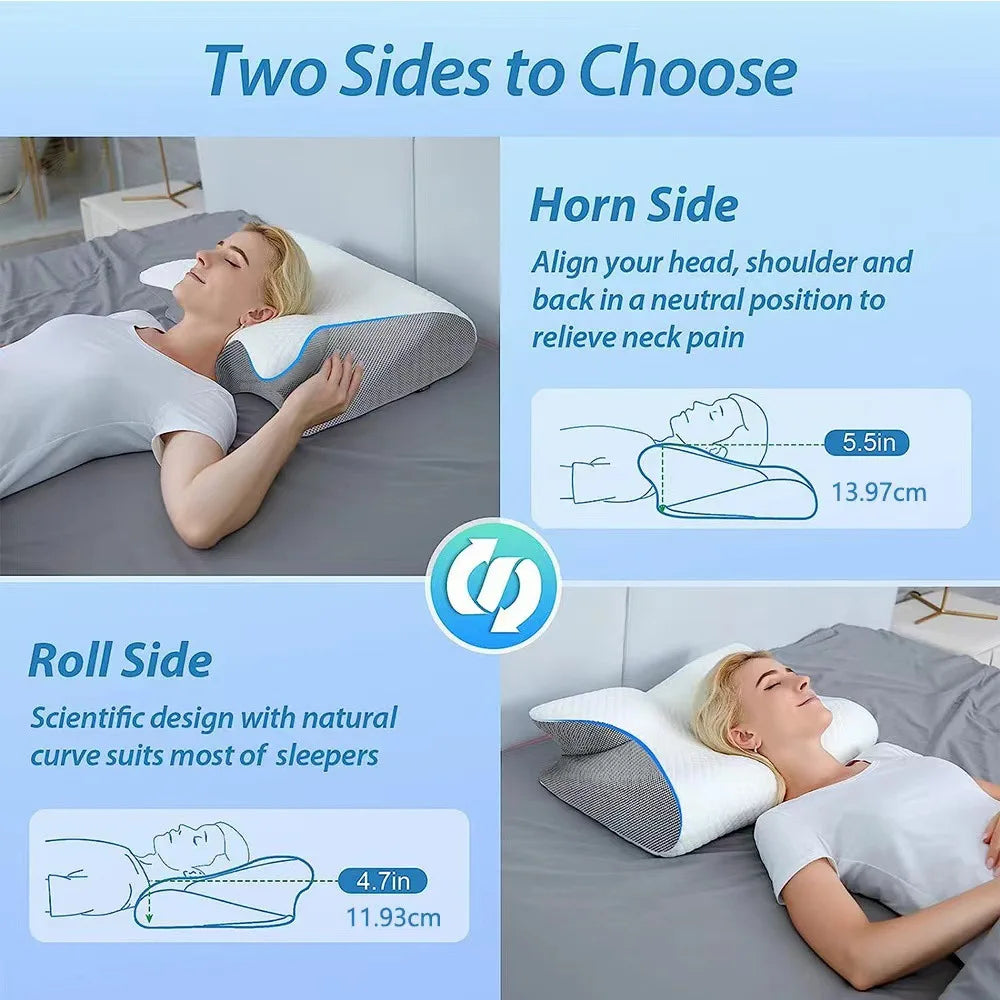 Comparison of a horn side neck pillow and a roll side neck pillow for relieving neck pain during sleep