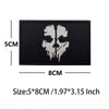 Blackbeard skull pirate flag embroidered patch with hook and loop backing