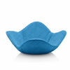A teal quilted microwave bowl cozy designed to hold and insulate bowls.