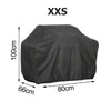 Black heavy-duty BBQ grill cover in XXX size, shown from the top view.