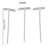 Stainless steel T-pins for wig making and knitting with a 50mm length.