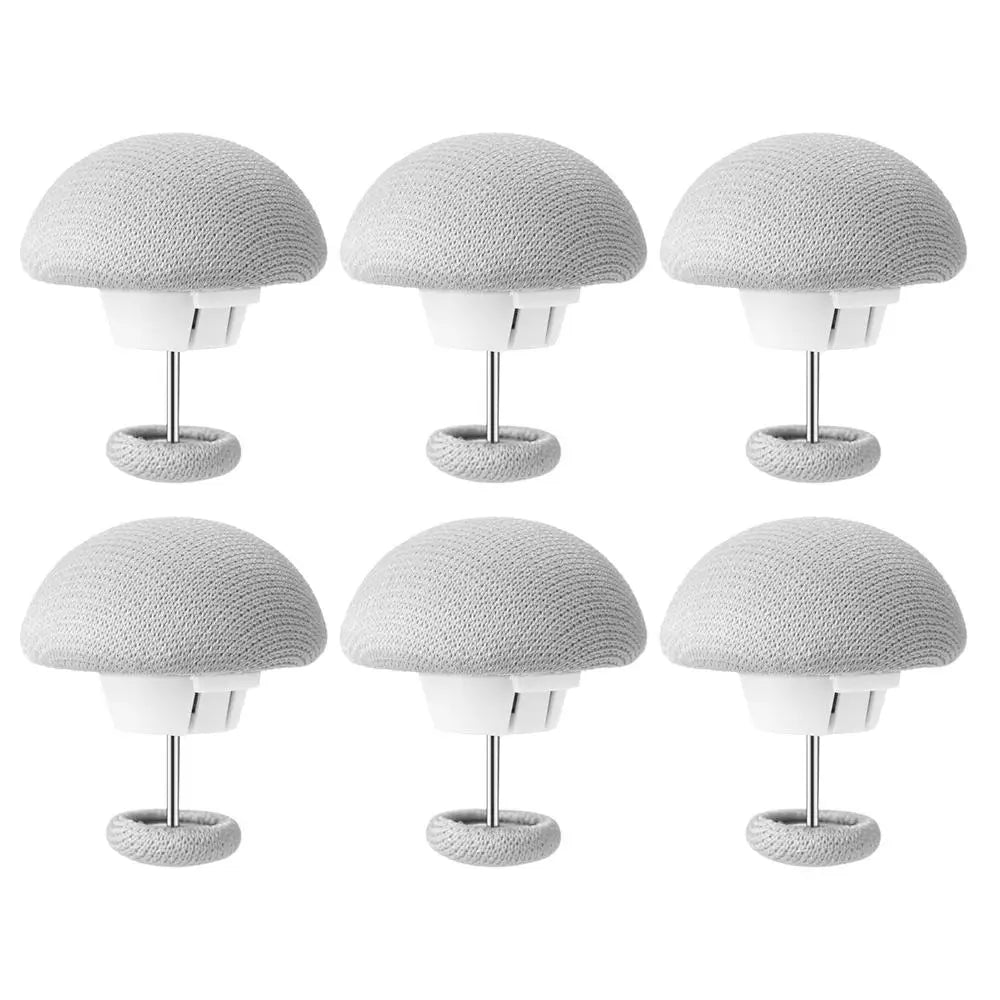 Six gray non-slip duvet cover clips shown in various angles