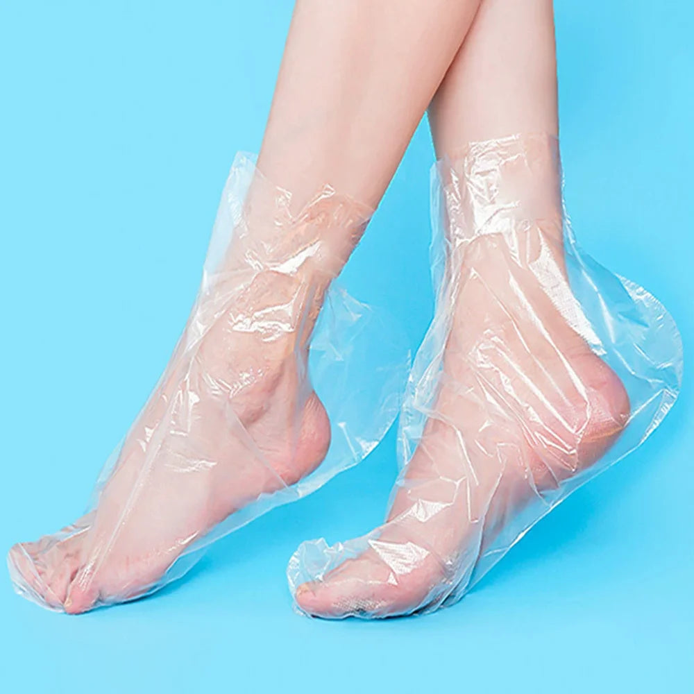 Disposable Transparent Foot Mask Covers for Pedicures & Spa Treatments