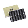 A box of 12 colors of polyester sewing thread is shown with a spool of thread visible.