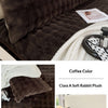 A dark brown plush long pillowcase with a quilted texture shown in various angles.