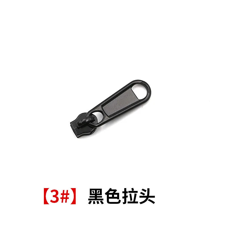 Black zipper pull for universal zipper repair kit