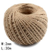 A ball of natural jute twine with a 2mm thickness and 30-meter length.