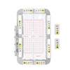 A magnetic embroidery hoop with a grid pattern and various safety indicators for sewing machines.