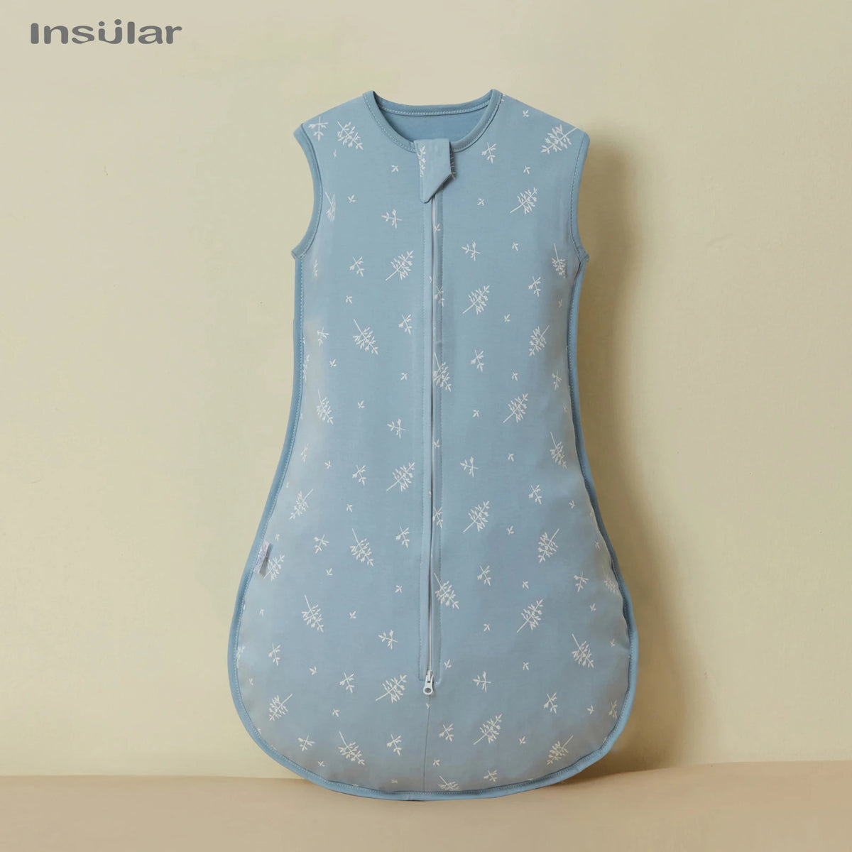 Light blue unisex cotton sleep sack for baby and toddler
