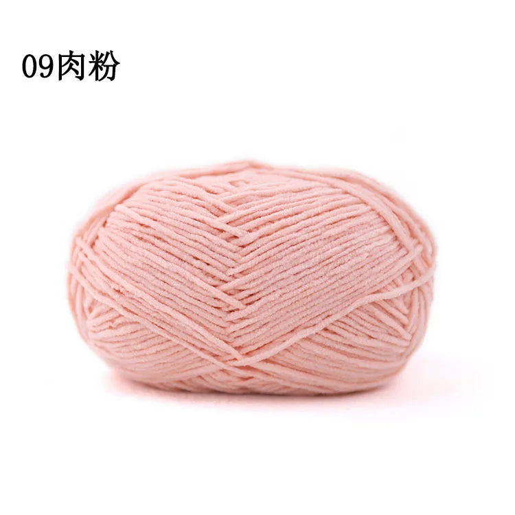 Pink 09 yarn ball used for knitting and crochet