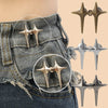 Silver and gold Y2K star clips for fastening jeans and skirts