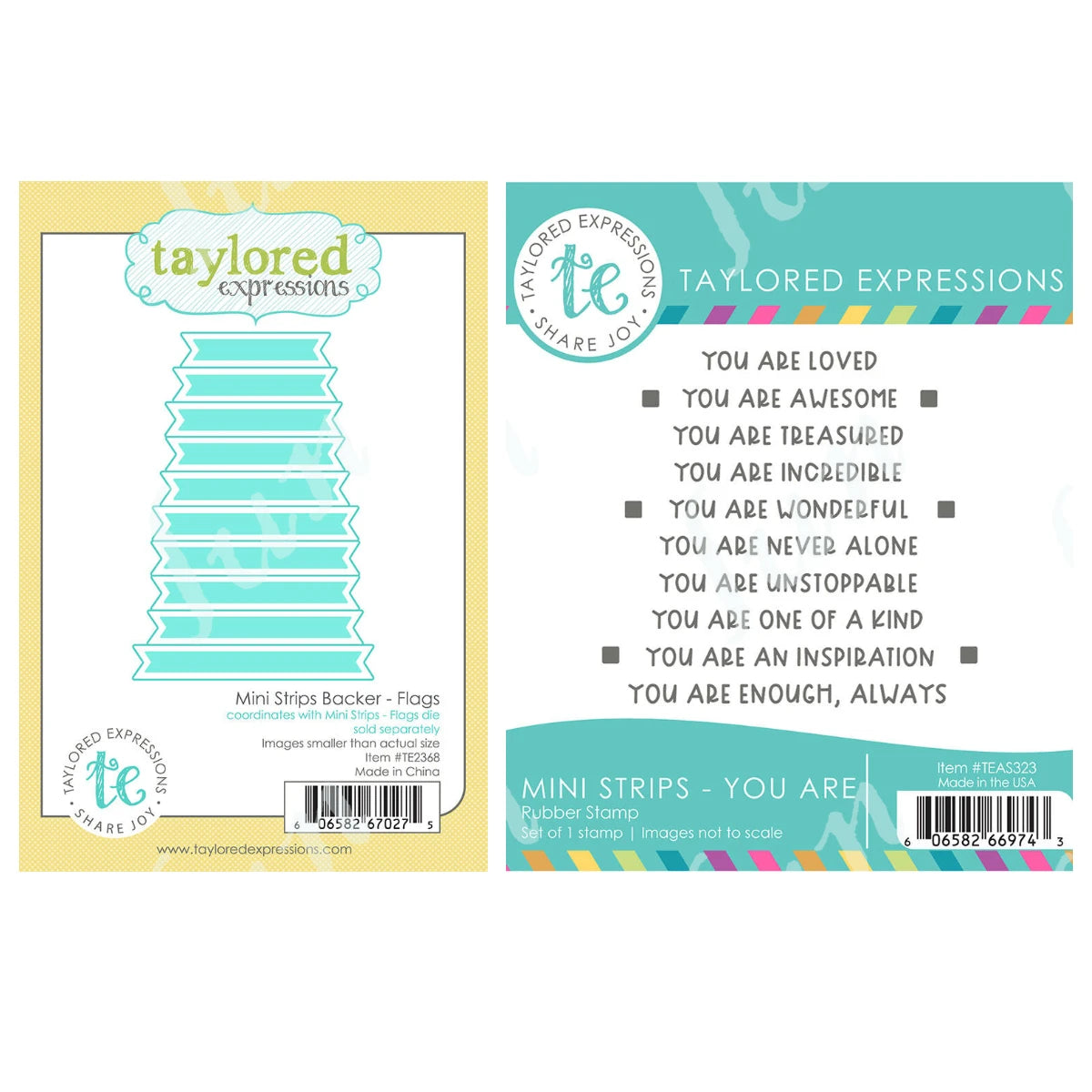 Taylored expressions mini strips set featuring layered stencil and metal cutting dies for DIY scrapbooking
