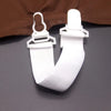 White adjustable bed sheet and quilt holder set with elastic straps