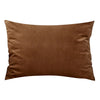 A square, deep brown velvet throw pillow cover with a subtle sheen.