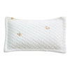White quilted soft cooling pillow with small bear embroidery for newborns and babies