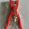 A pair of red five claw buckle clamps packaged in clear plastic, with a spring visible.