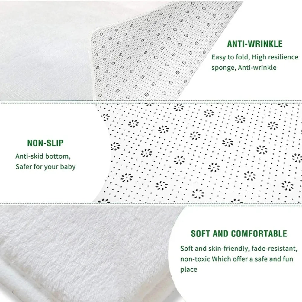 White anti-wrinkle non-slip sponge fabric for baby products